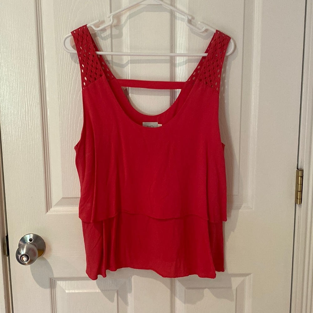 Anthropologie HD Crochet Strap Top